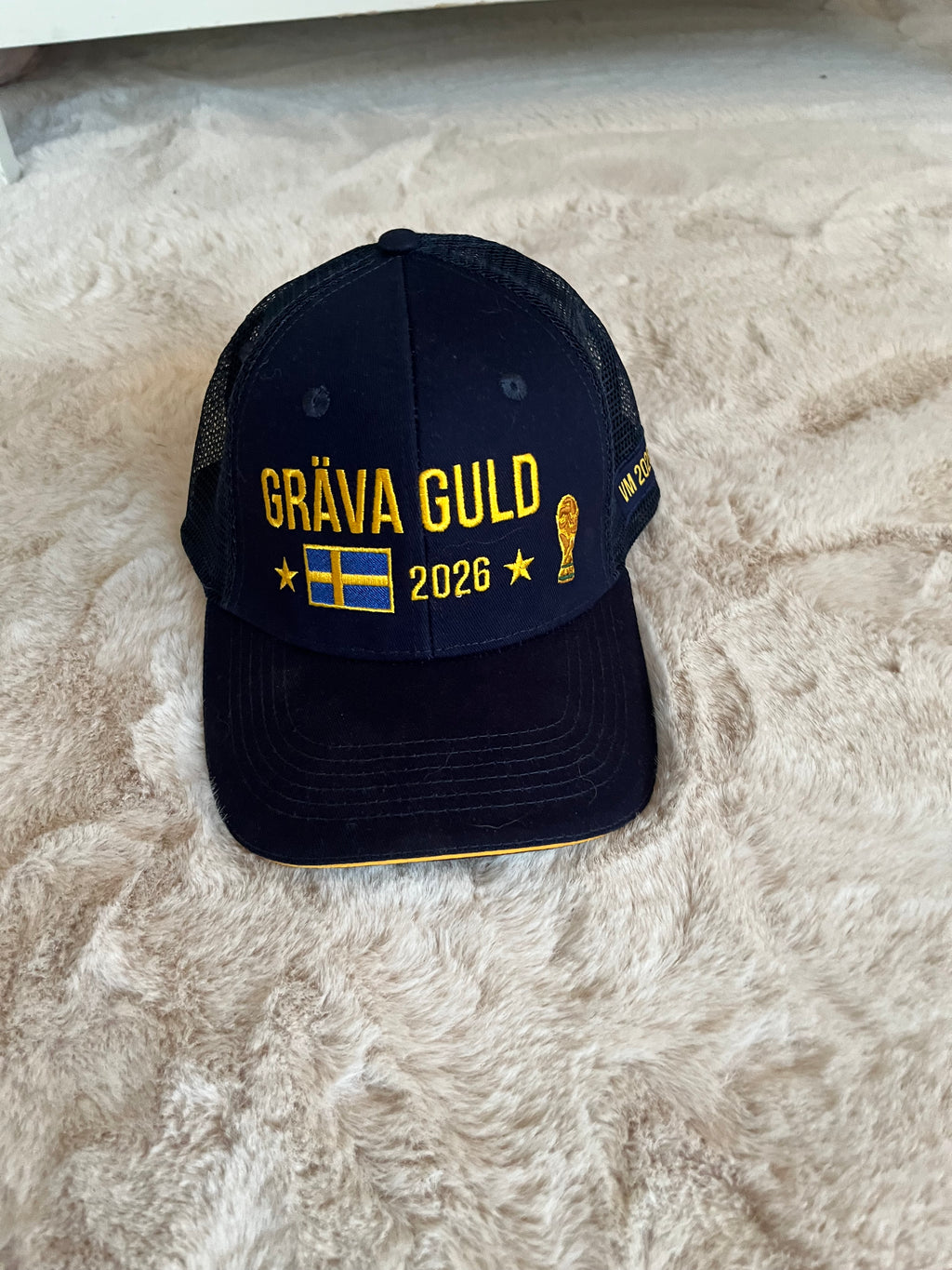 Sverige VM keps med broderad Gräva Guld-design